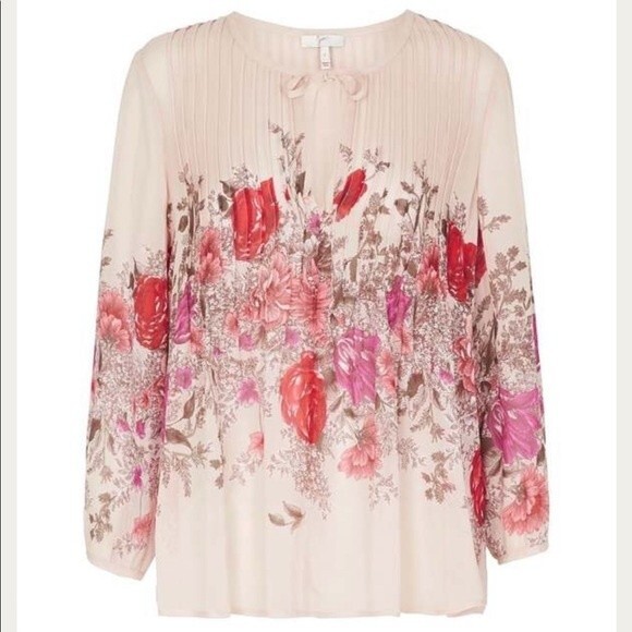 Joie Zakia 100% silk floral blouse - Picture 1 of 12